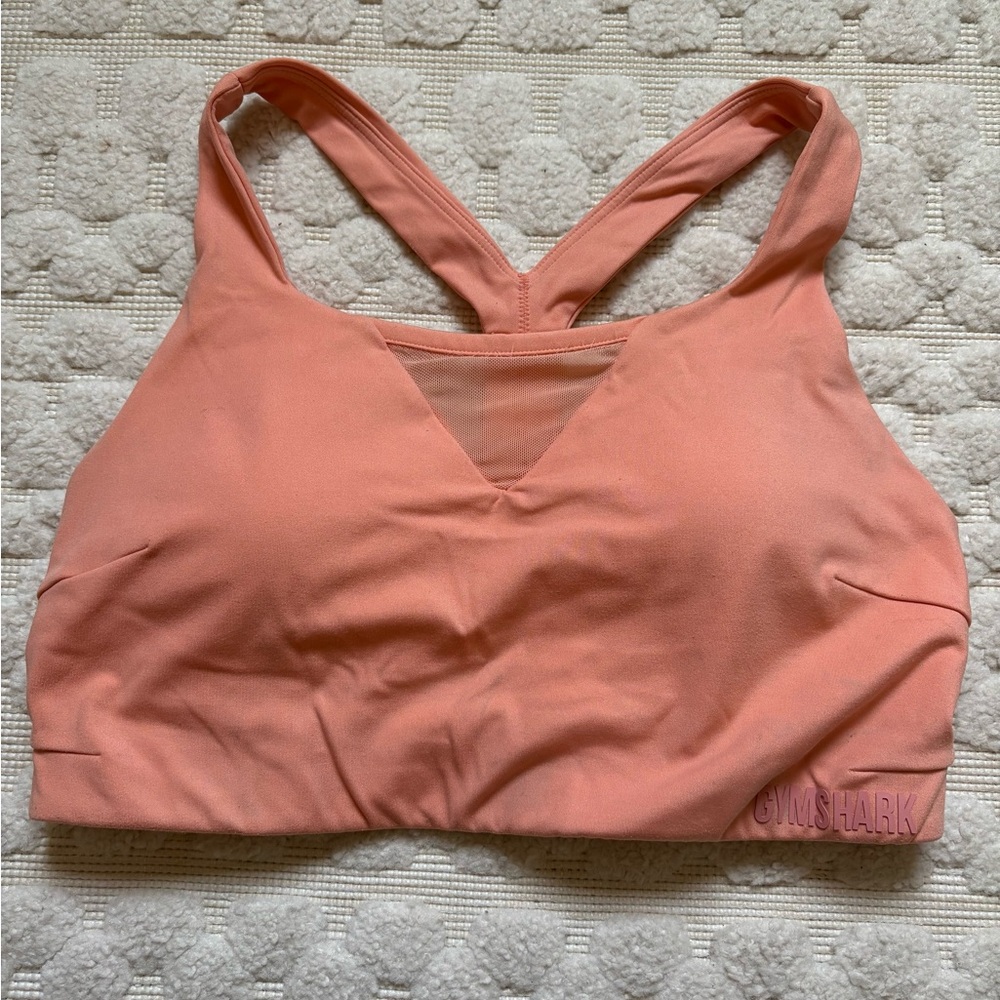 Gymshark Move Sports Bra, Peach Size L.